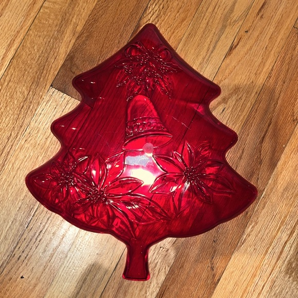 Christmas tree plastic tray for cookies candies crackers nut cheese plate - Picture 2 of 2